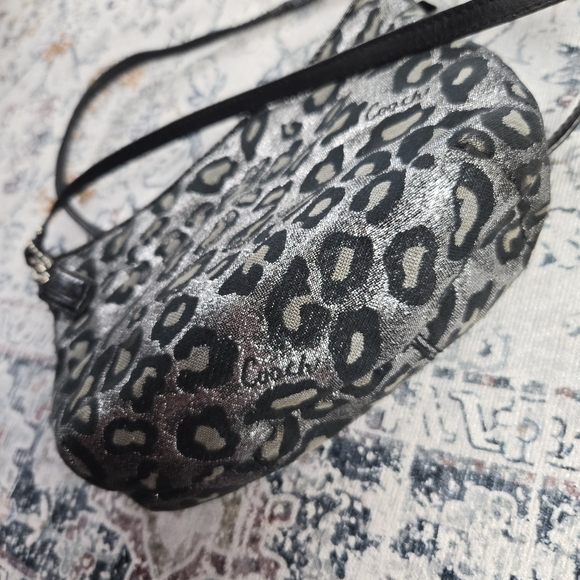 Coach Black and Silver Ocelot Animal Print Bag - Picture 13 of 16